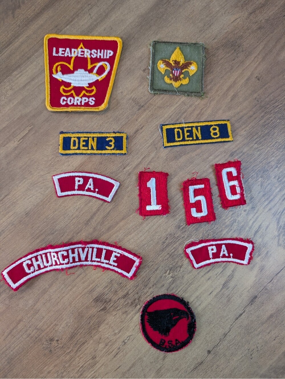 Vintage Boy Scouts BSA Patch Leadership Corps Den Cub Scouts Tenderfoot Lot 11